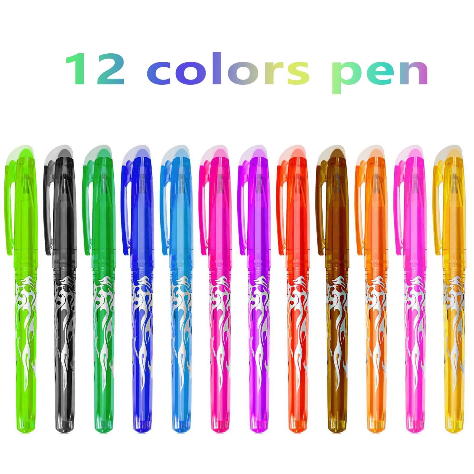 8/12 pezzi penna gel cancellabile multicolore 0,5 mm pittura scrittura disegno scuola nero blu rosso rosa arancione verde viola azzurro
