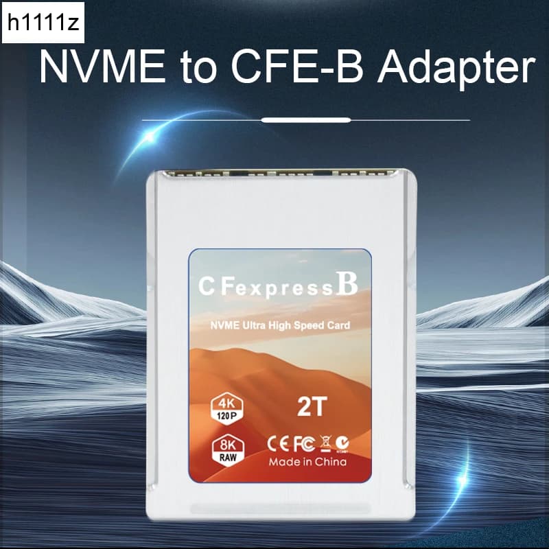 NUOVO Adattatore da NVME a CFExpress M2 M-Key a CF Express Tipo B Scheda di espansione da M2 a CFE B Riser Supporto PCIE4.0 2230 SSD per fotocamera