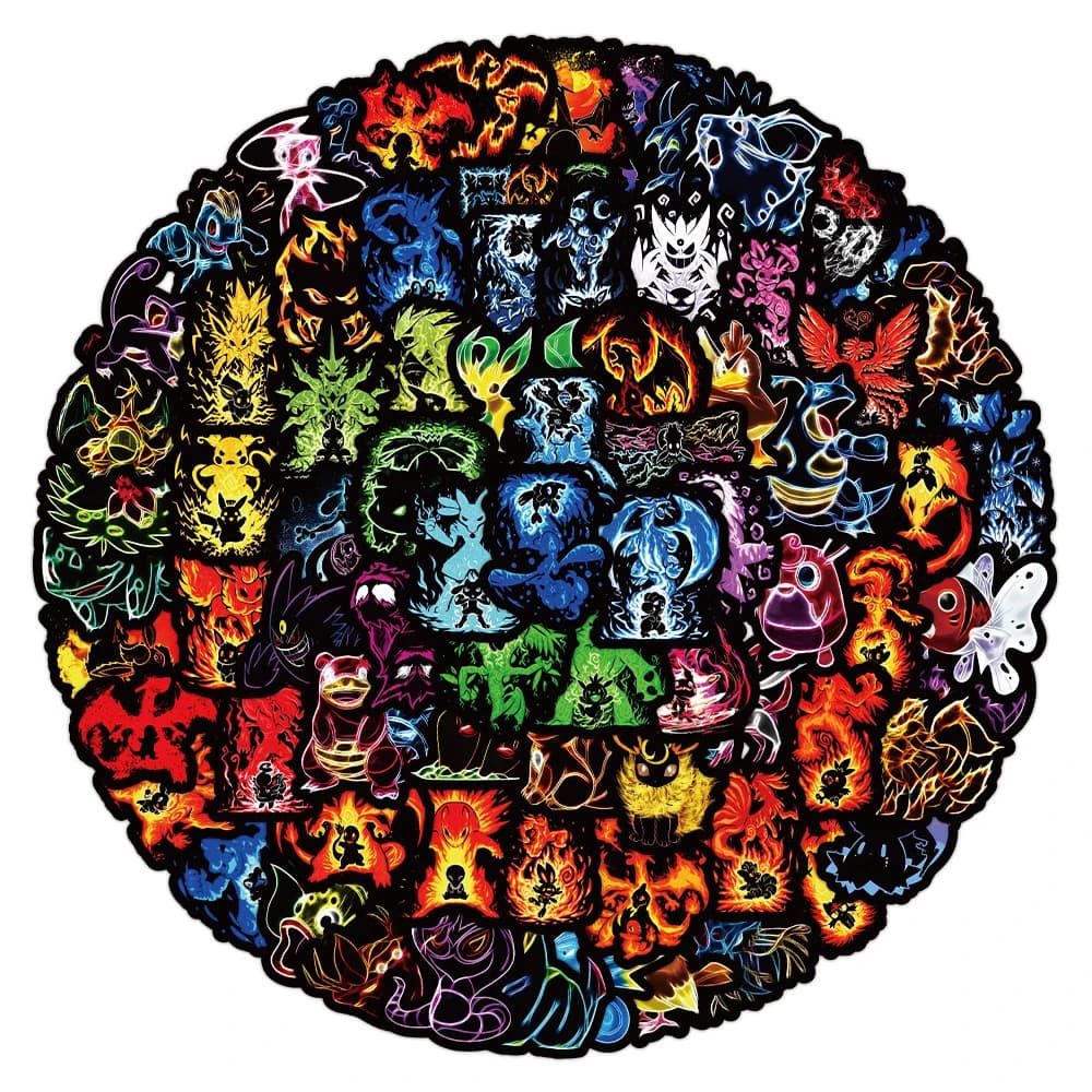 10/30/50/100pcs Kawaii Neon Pokemon Anime Adesivi Pikachu Decalcomanie Del Computer Portatile di Skateboard Auto Telefono Moto Del Capretto Del Fumetto adesivo giocattolo