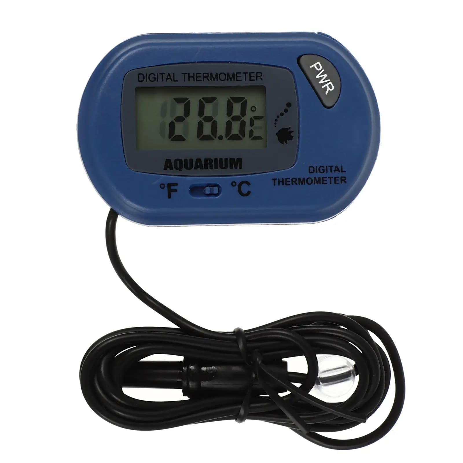 Mini Termometro Digitale Blu per Acquario, Impermeabile, Alta Precisione, Monitor di Temperatura con Ampio Display