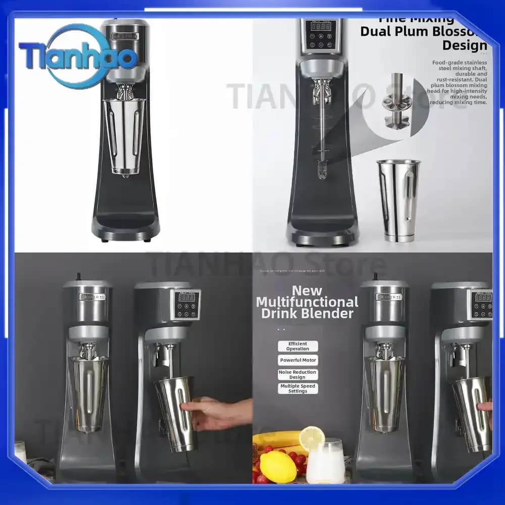 Electric Milk Foam Agitator for Home Coffee Maker One-Button Milk Frother with Quiet Operation Stainless Steel Frothing Head