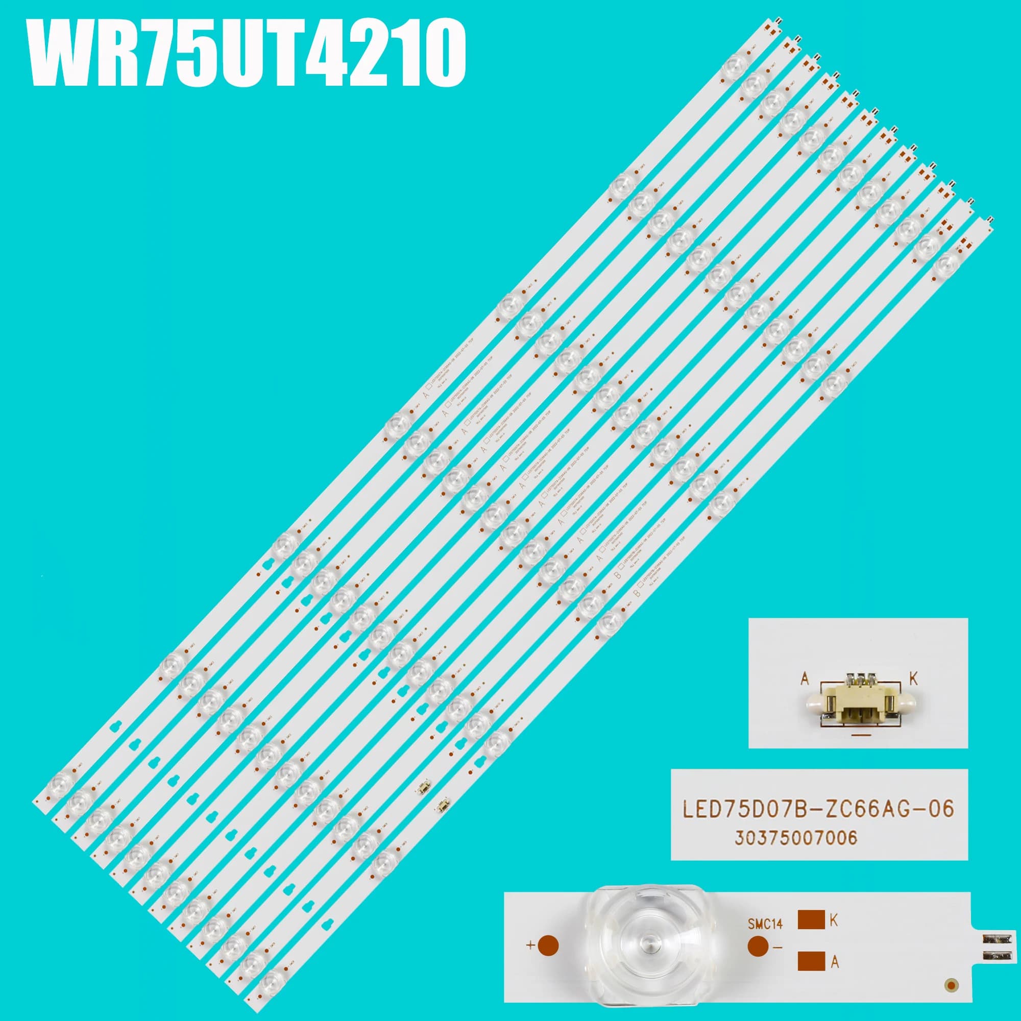 Striscia di retroilluminazione a LED per LU75J71 E4FAA75R 100044717 LU75D31 75U2 75R5 75R6 75V81 LU75C61 K750USG WR75UT4210 BP750USG9700Q