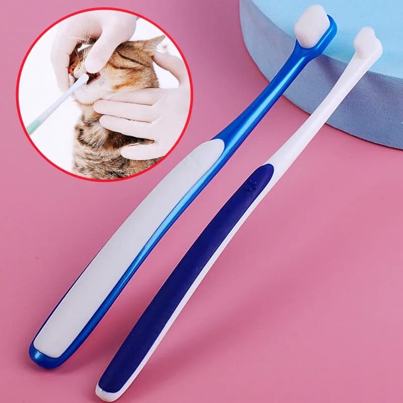 Spazzolino da denti per cani Mini testa Spazzolino da denti per animali domestici Spazzolini da denti per capelli morbidi per la pulizia dei denti del cane Spazzolini da denti per piccoli animali domestici Bocca pulita