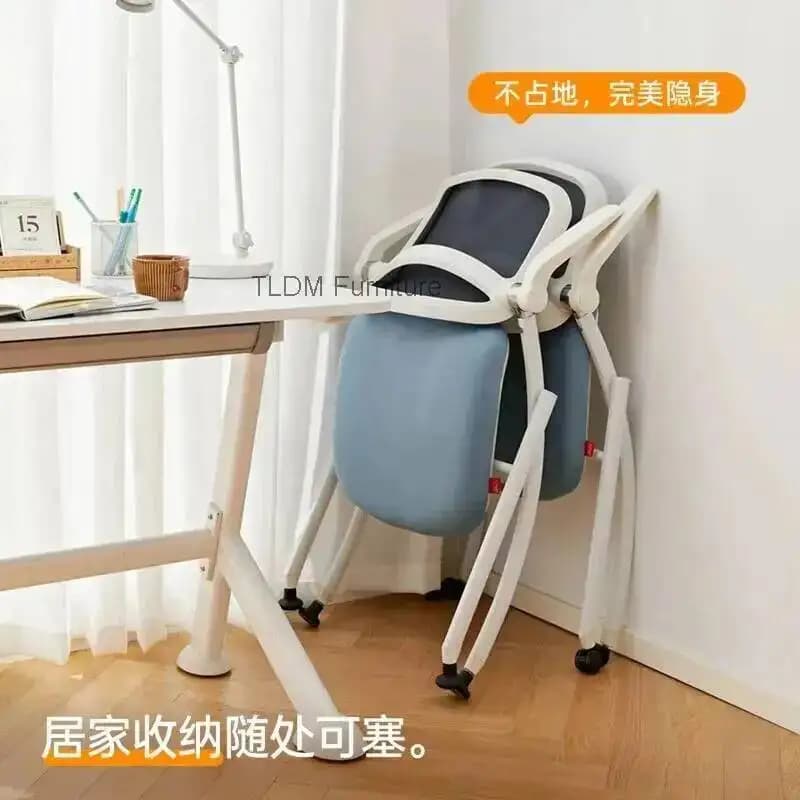 Sedia da Ufficio Ergonomica Pieghevole per Casa e Studio, con Supporto Lombare, Sedia da Gaming, Arredamento per Ufficio e Studio