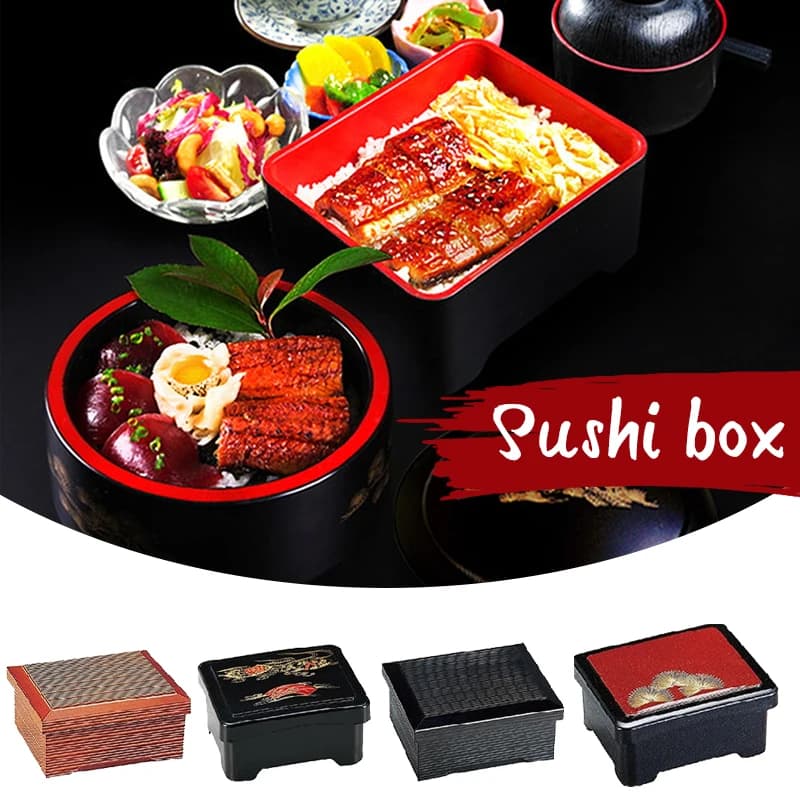 Bento Lunch Box per ufficio contenitore per alimenti sano giapponese contenitore per alimenti contenitore per Snack con coperchio scuola per bambini Sushi Eel Lunch Box