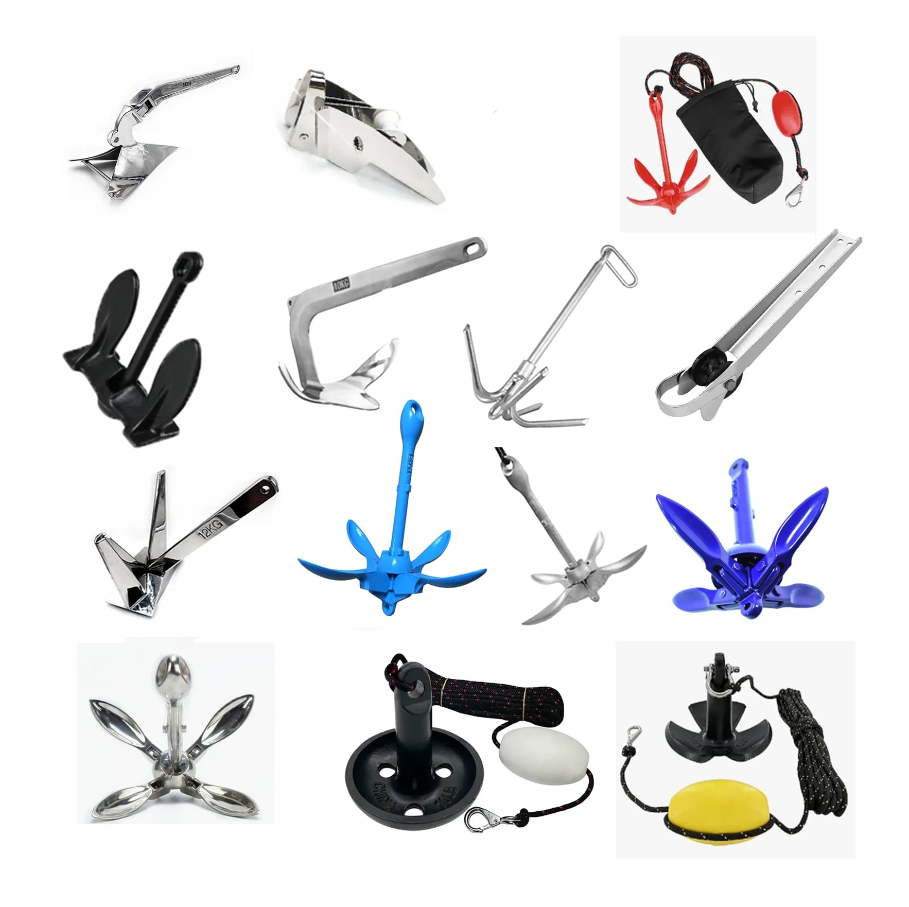 Ancora Danforth per aratro Delta in acciaio inossidabile 316 stile Bruce Nuovo hardware marino per kayak o navi per yacht