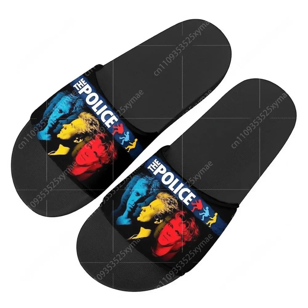 Ciabatte The Police Rock Band New Wave Reggae Rock, Scarpe da Casa e Acqua, Sandali Estivi per Uomo, Donna e Adolescenti, per Spiaggia e Piscina