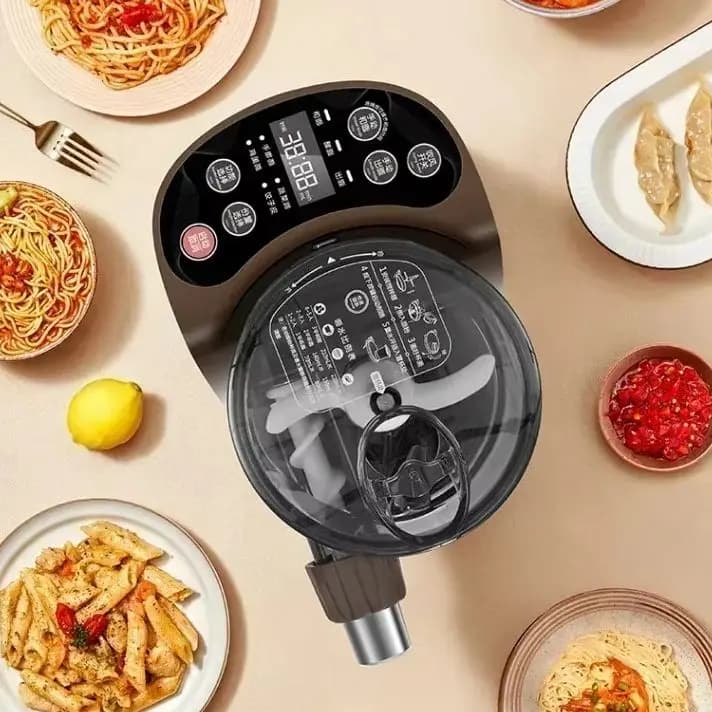 Macchina per noodle elettrica a tamburo in acciaio intelligente di fascia alta per uso domestico completamente automatica