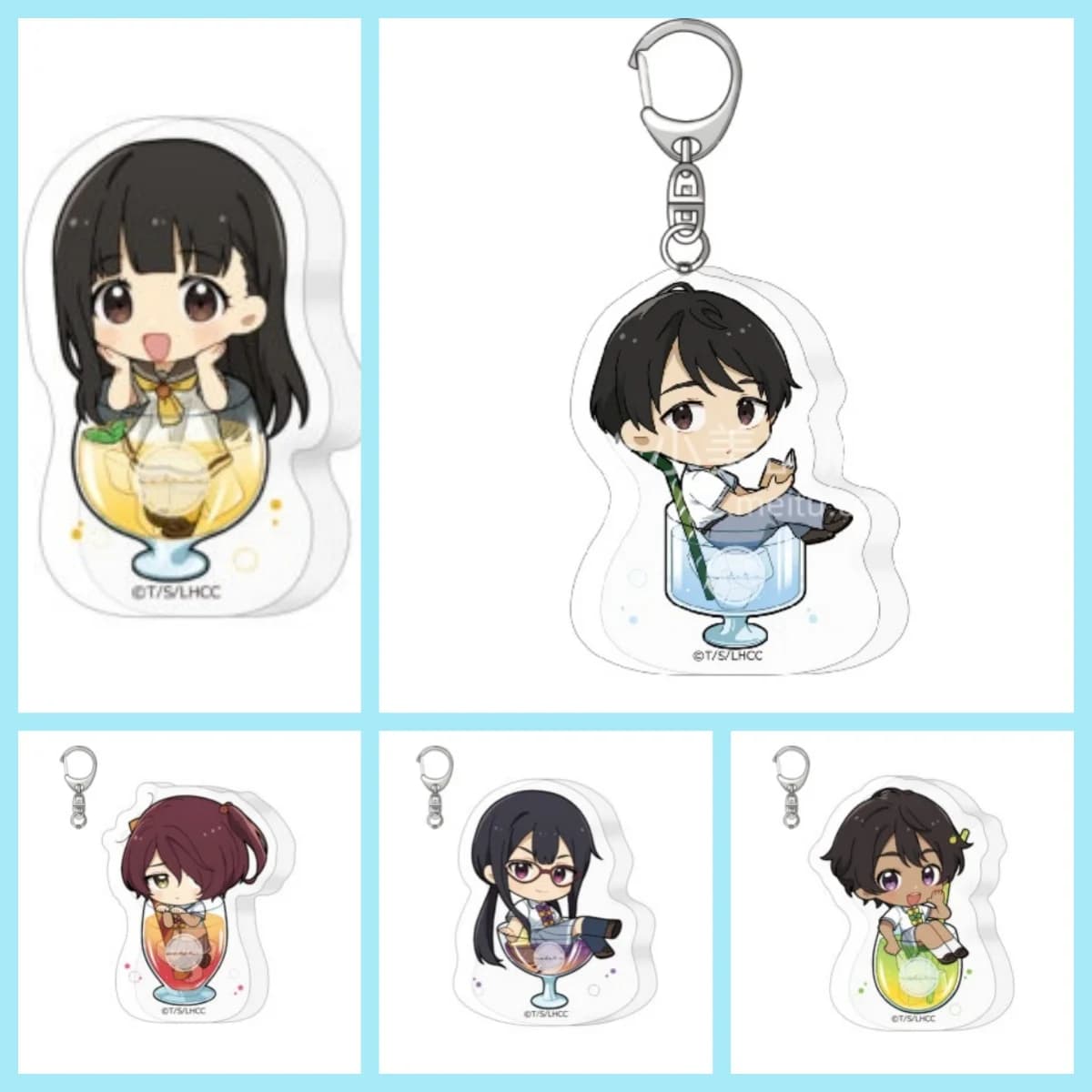 HOT Anime Makeine: three many heroes who forgive! Car keychain with acrylic bag, cellular pendant, Firend keychain gift, festival gift