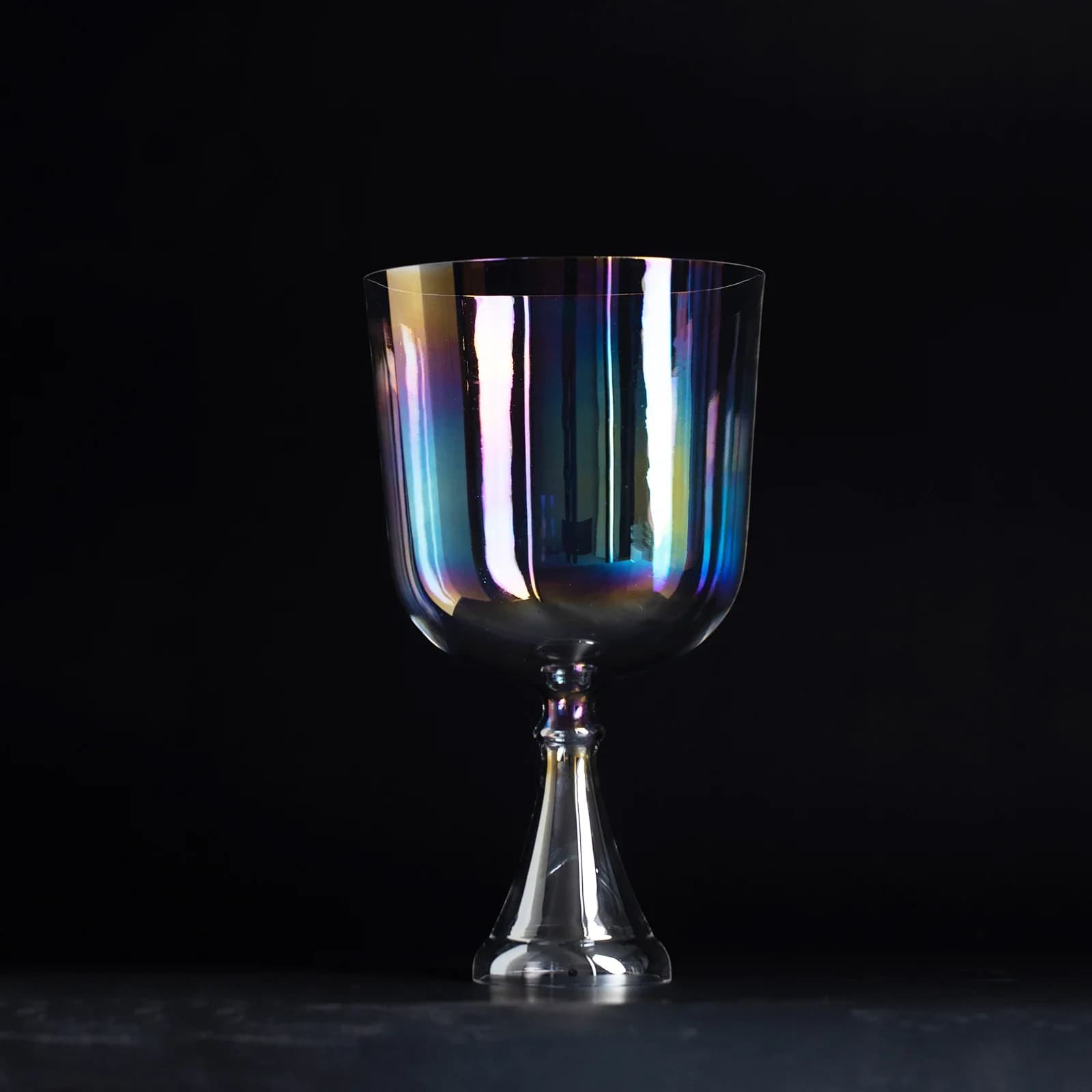 STAR LINKUP Cosmic Light Clear Quartz Crystal Singing Bowl Handheld Holy Grail for Stress Relief Sound Healing and Meditation