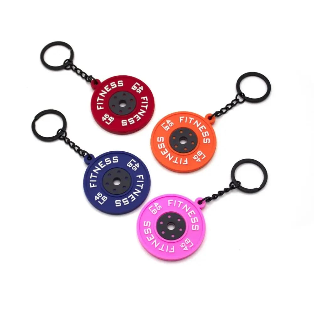 Mini Barbell Plates Key Chain Dumbbell Creative Barbell Plates Keyring Simulation Bag Charm Fitness Series Pendant