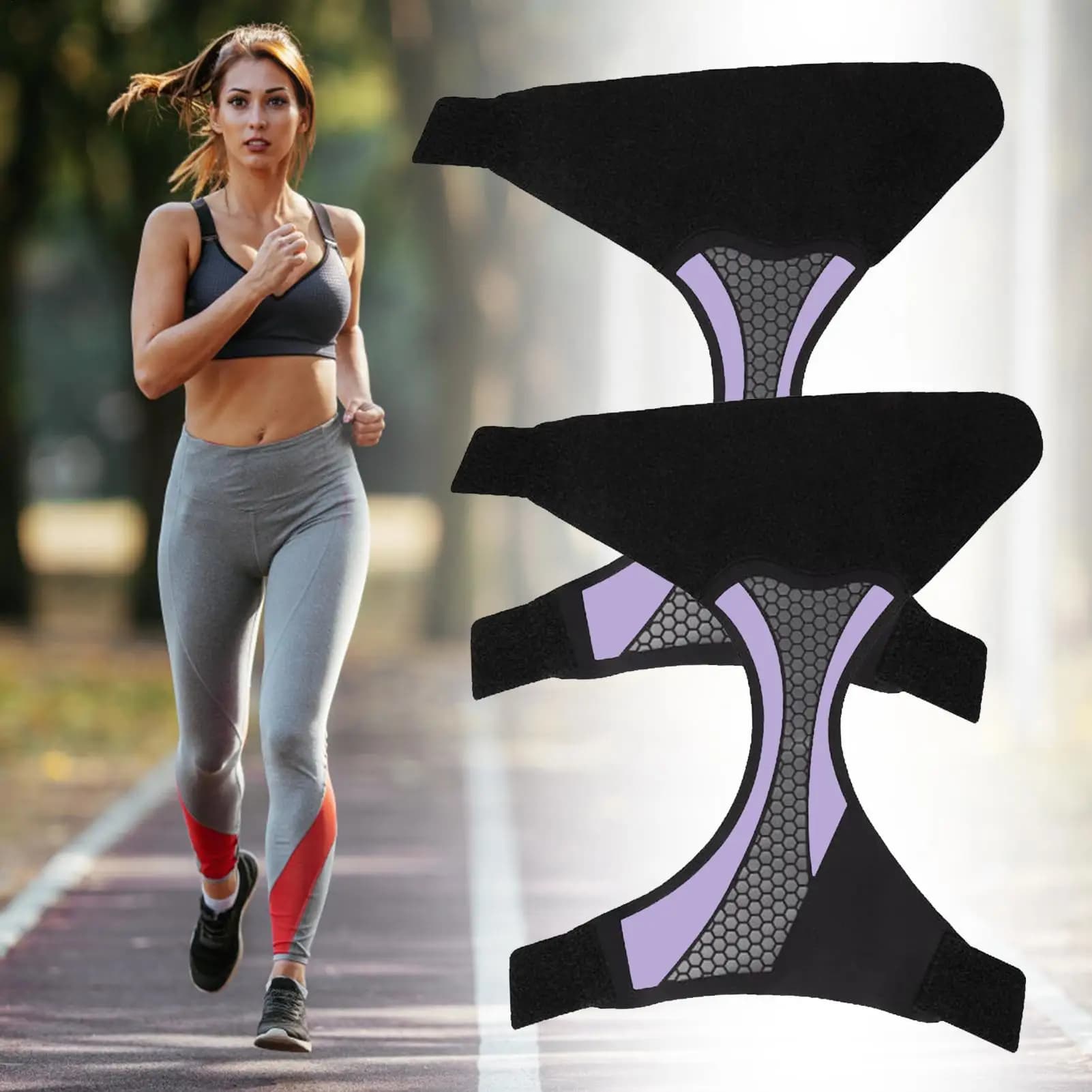 Tutore di supporto per caviglia Stabilizzatore per piede traspirante Tutore per caviglia per donna Uomo per il recupero da infortuni Basket Pallavolo Sport