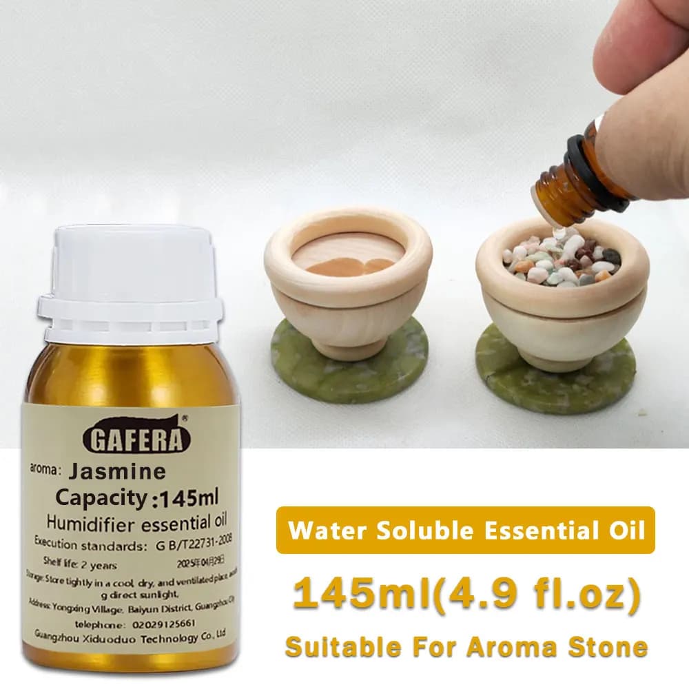 GAFERA 145ml (4.9 fl.oz) Oli Essenziali Gelsomino/Shangri-La - Per Pietre Aromatiche, Diffusori e Umidificatori in Legno