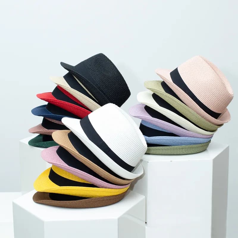 Nuovo Cappello Fedora Primaverile ed Estivo per Uomo e Donna, Stile Britannico, Cappello Jazz, Protezione Solare per Viaggi all'Aperto