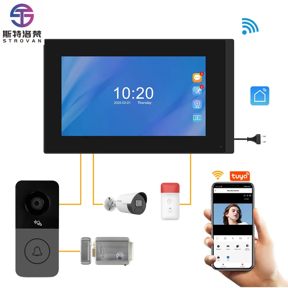 Sistema videocitofonico intelligente Videocitofono WIFI Citofono Campanello Videocitofono senza fili
