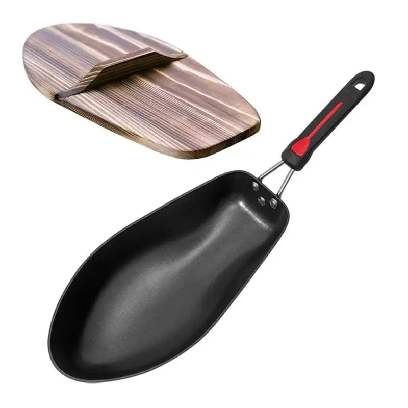 3D Nonstick Fish Pan with Handle Frying Pan for Even Heating Perfect for Homes Kitchen Grilling and Frying D2RD