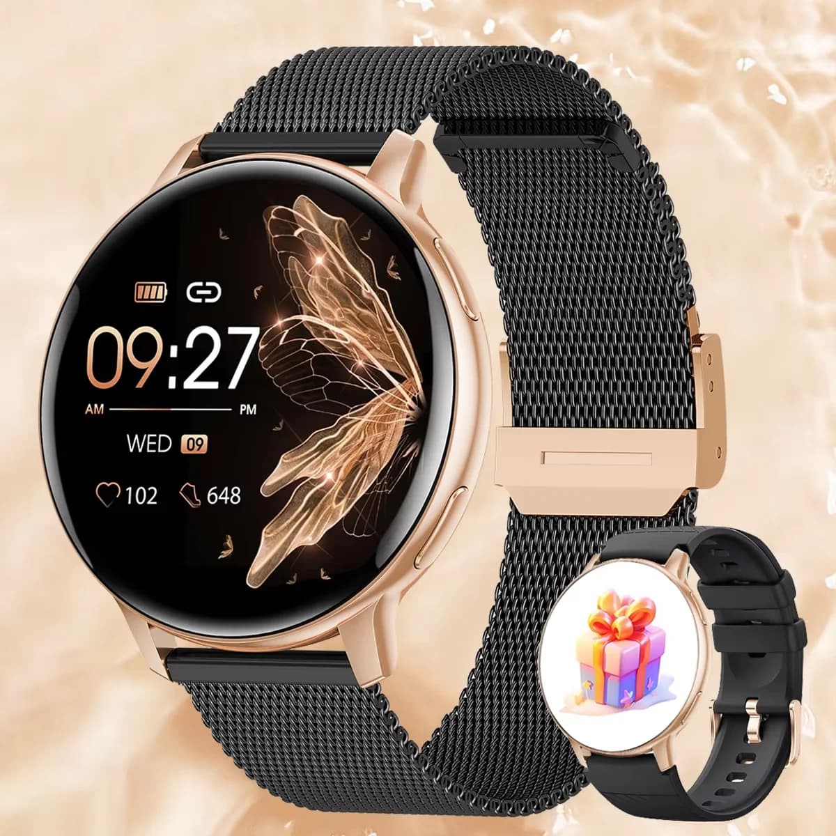 LIGE Smart Watch Woman Calling Bluetooth Custom Dial Steel Watches Men Sport Fitness Smartwatch Women's Waterproof for Android IOS