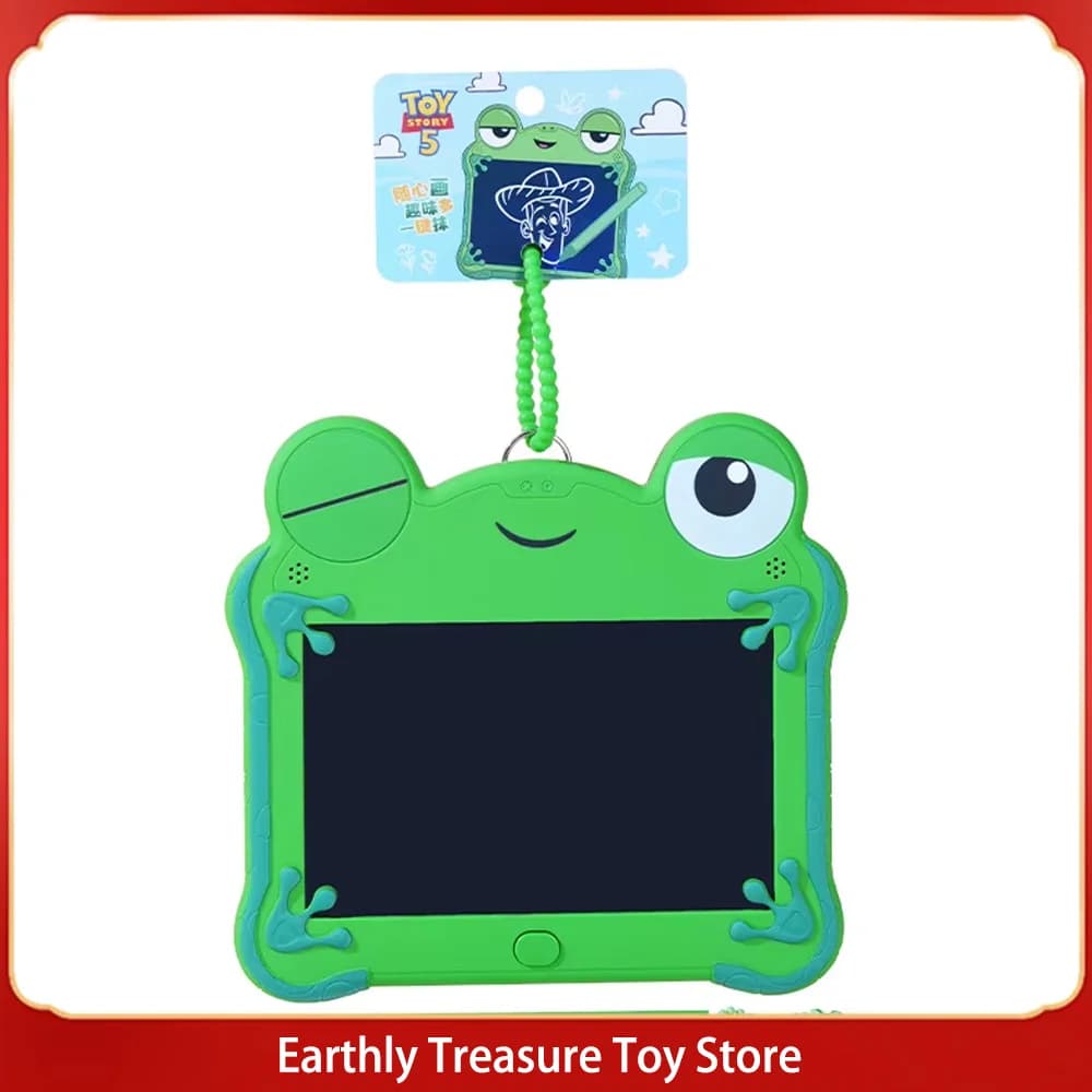 Toy Pendant Frog Lilypad LCD Tablet Keychain Erasable Drawing Toy Portable Children's Drawing Board Bag Pendant Decompression