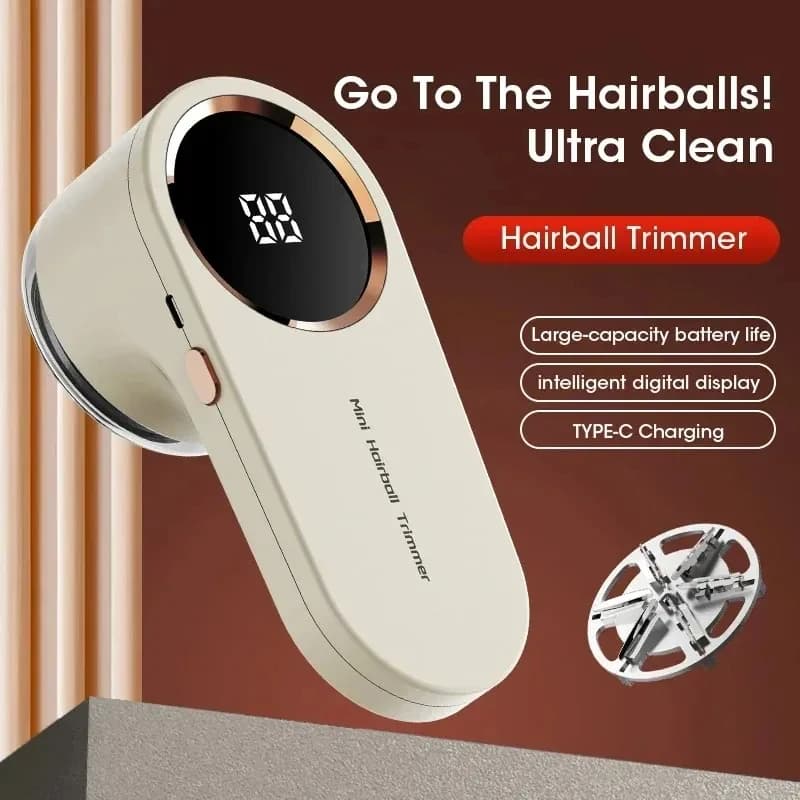 Digital Display Electric Lint Remover USB Rechargeable Fabric Shaver Household Clothes Ball Trimmer Portable Fuzz Pellet Remover