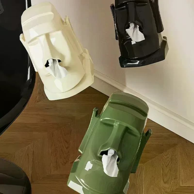 Nuovo Creativo Porta Fazzoletti in Pietra, Contenitore Multifunzionale per Cuffie e Fazzoletti, Ornamento Decorativo per la Casa e il Soggiorno