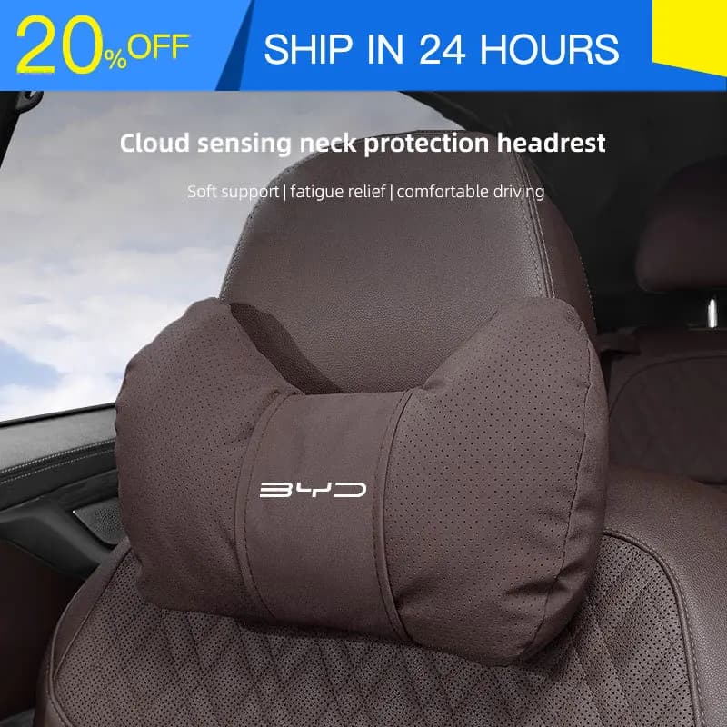 ONEY Headrest Neck Pillow for BYD Atto 3 F3 E6 F0 G3 I3 Tang Yuan Plus Song Max Qin Han Support Seat Lumbar Cushion Soft