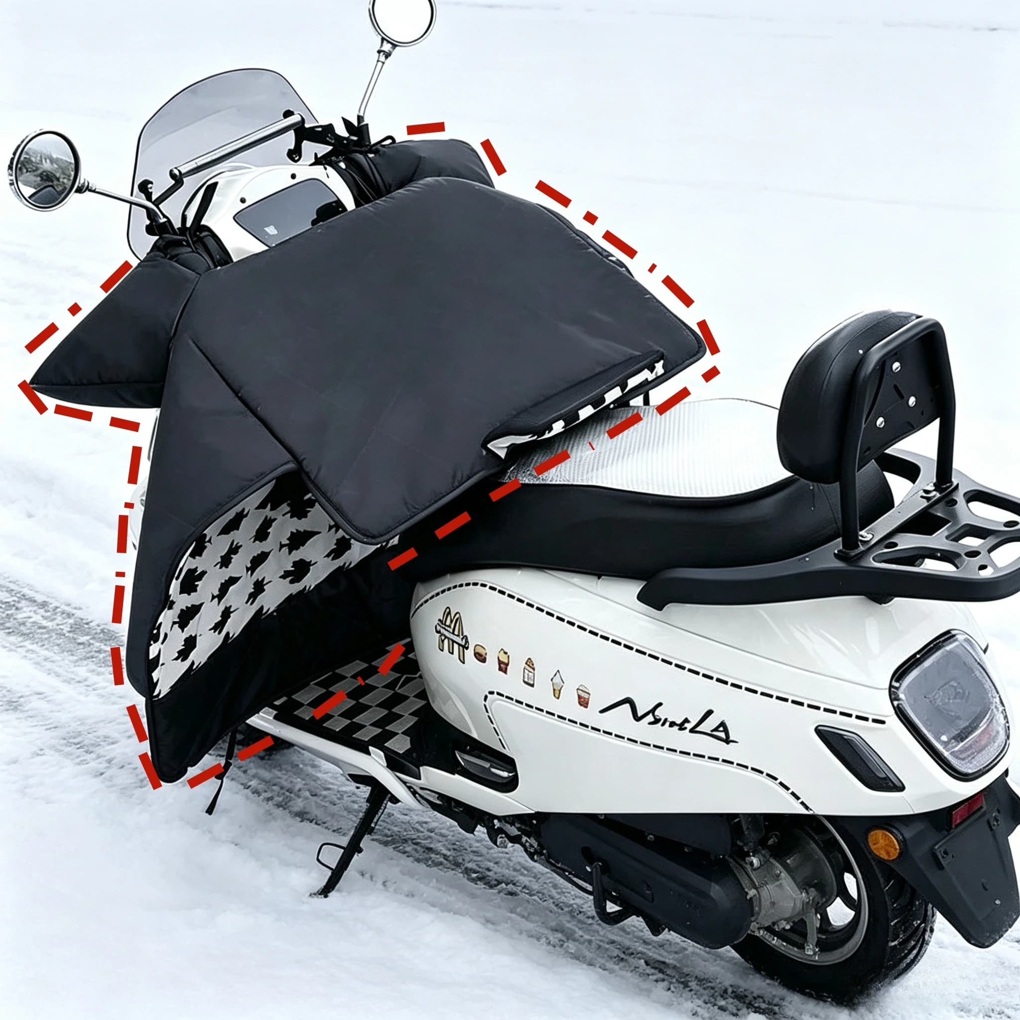 Winter Scooter Leg Cover Waterproof Windproof Thickened Warm Blanket Electric Motorcycle Windshield Apron Riding Protector