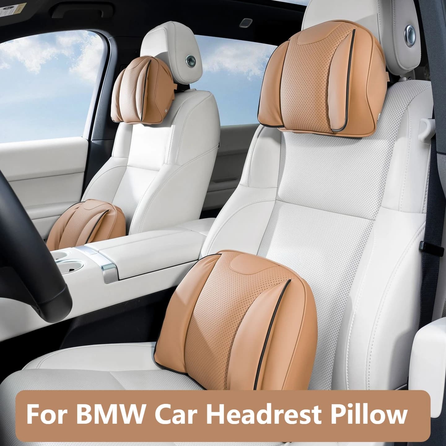 For Bmw Car Headrest Pillow Lumbar Support Breathable Fit 2 3 4 5 7 Series E91 E92 E93 E60 F10 F30 E39 E36 E87 X3 X5 E70 E46 E90