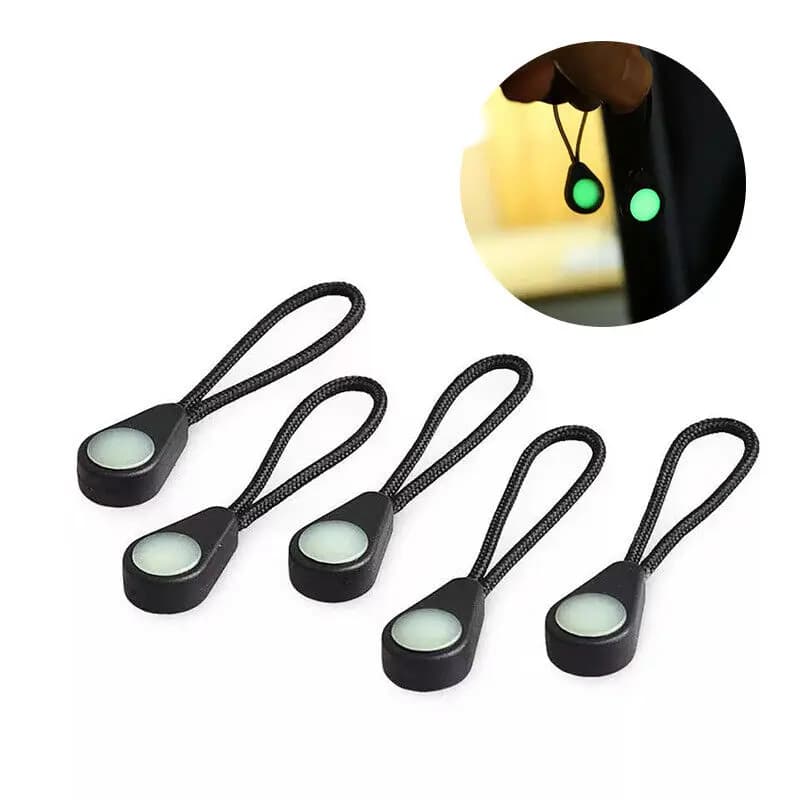 20/10pcs Luminous Zipper Puller Cord Ideal Kit Markers For Coats Jackets Rucksacks Tent Luggage Zippers Outdoor Camping Tool