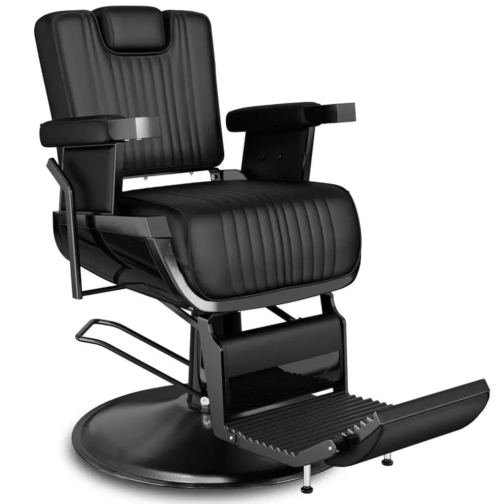 Vintage Style Barbiere Armchair with Removable Headrest, Removable and Hydraulic Reinforced, Tattoo Chair, Comfortable Cushion, Ideal