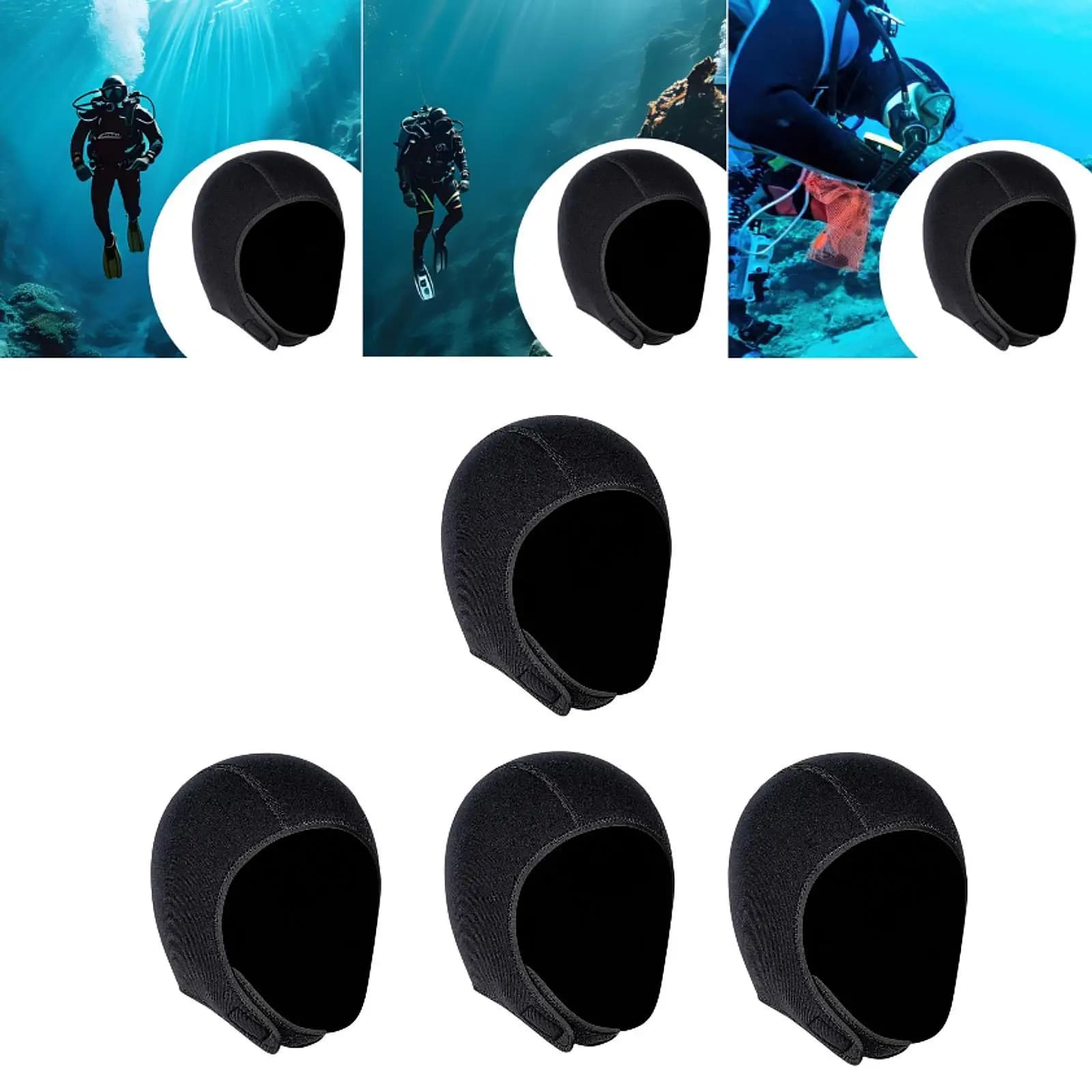 3 mm Elastic Suit Cap Adjustable hood Swim cap Snorkeling Surf