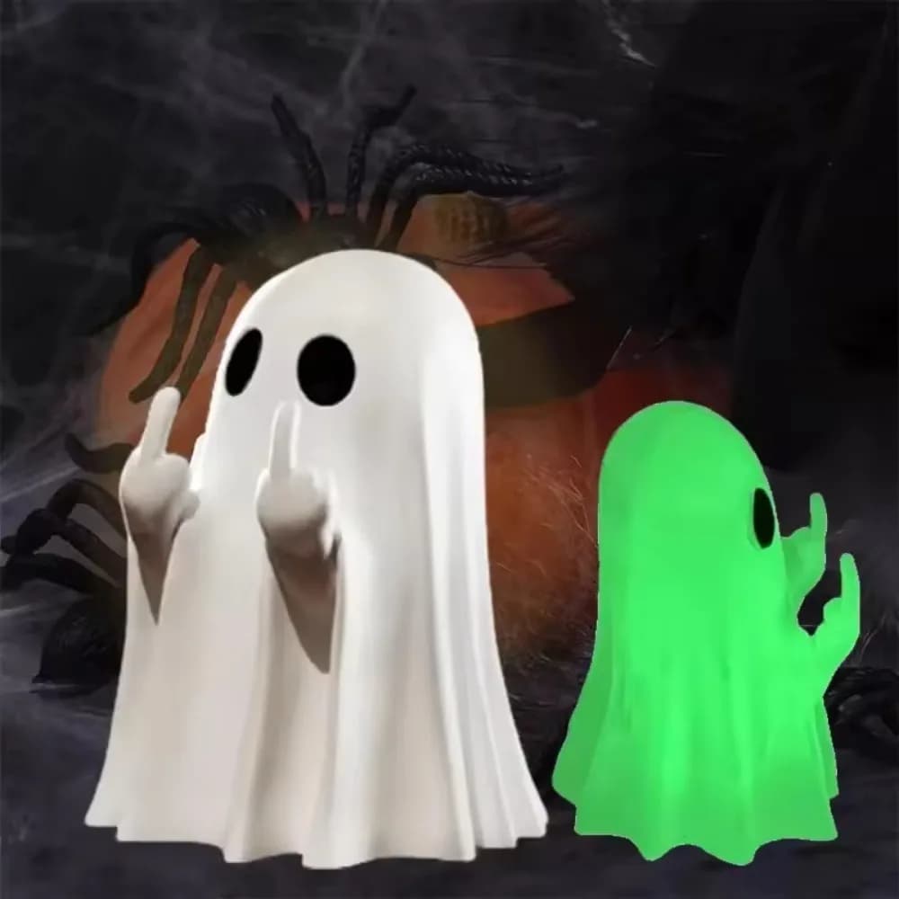 Statue of Carinthian Fantasm Resin with Middle finger, Decorative for Halloween, for Mensoles, Fireplaces, Tables, Ornament for Home and Holidays