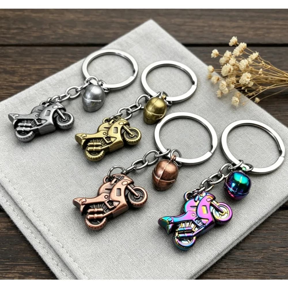Motorcycle Keychain Creative Metal Model Car Pendant Racing Moto Key Chain Backpack Keyring Key Decoration Accessories Men Gift