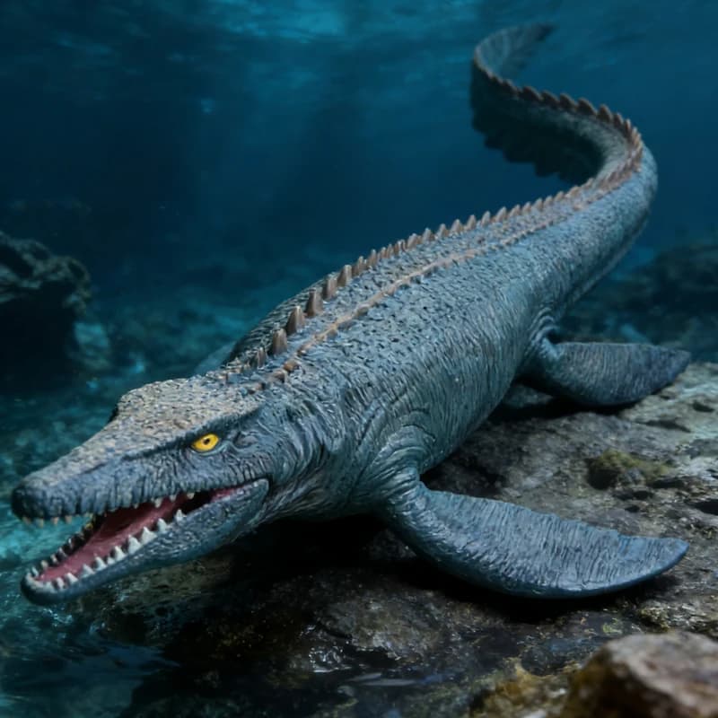Mosasaurus Dinosaur Figure Shark Toy Set - Realistic Sea Creature Model, Educational Dino Toy for Kids, Desktop Ornament