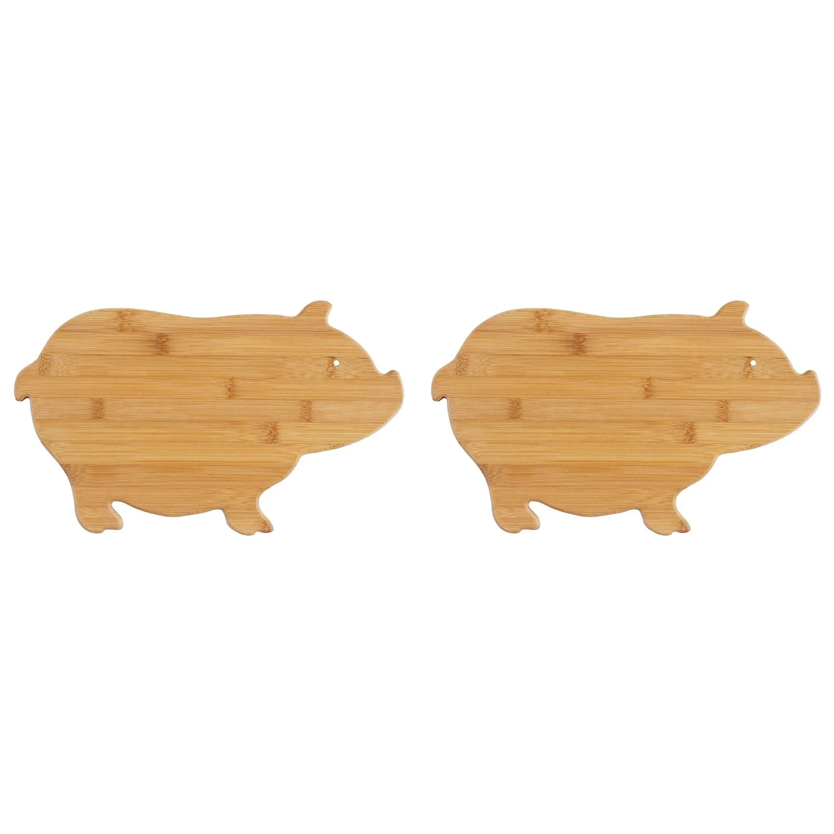 A01F-2X Bamboo Pig Shaped Bamboo Serving And Cutting Board,Children's Cartoon Pig Shape Chopping Board
