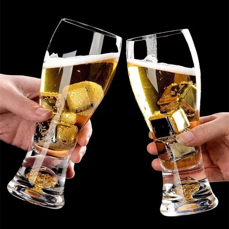 330/465ml boccale di birra in lamina d'oro tazza di vetro di birra classica per la casa tazza di vetro artigianale personalizzata tazza di grande capacità Bar bicchiere di vino specifico