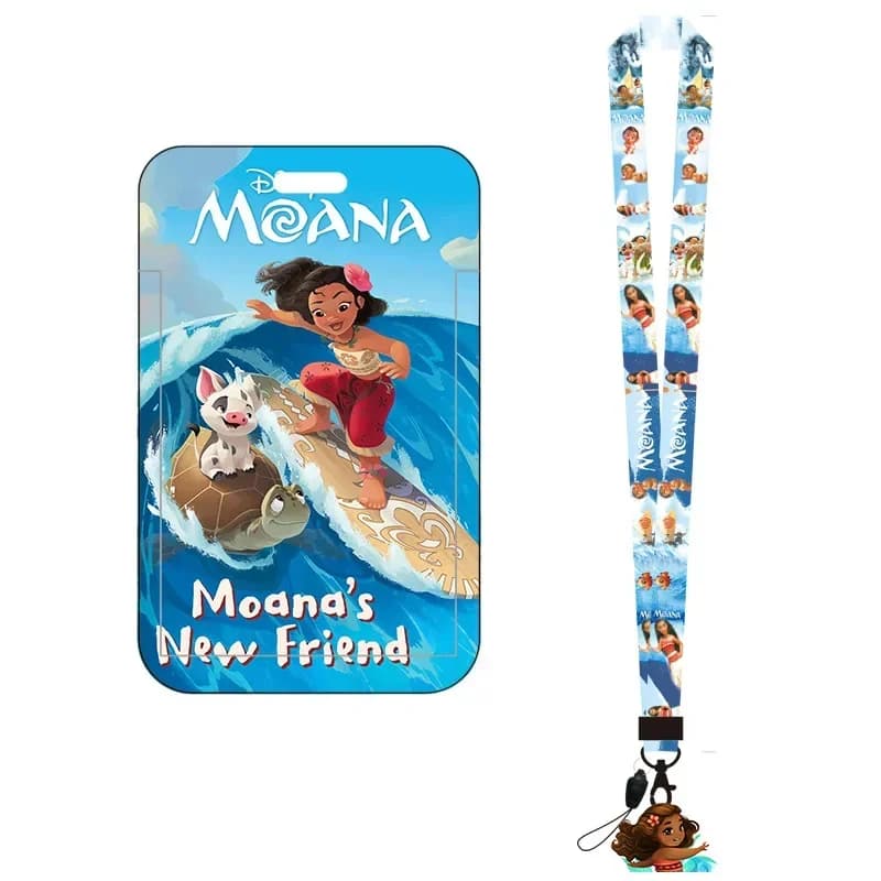 Dsn Figure Sailing Princess Moana Lanyard Phone Rope Key ID Bank Card Badge Holder Neck Strap Keychain Necklace Lariat Gift