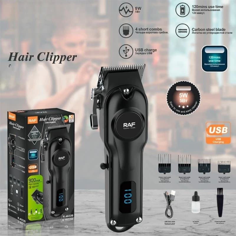 Portable Hair Clippers High Power Mini Beard Trimmer LCD Display Hair Cutting Machine Detachable Waterproof Hair Cutters