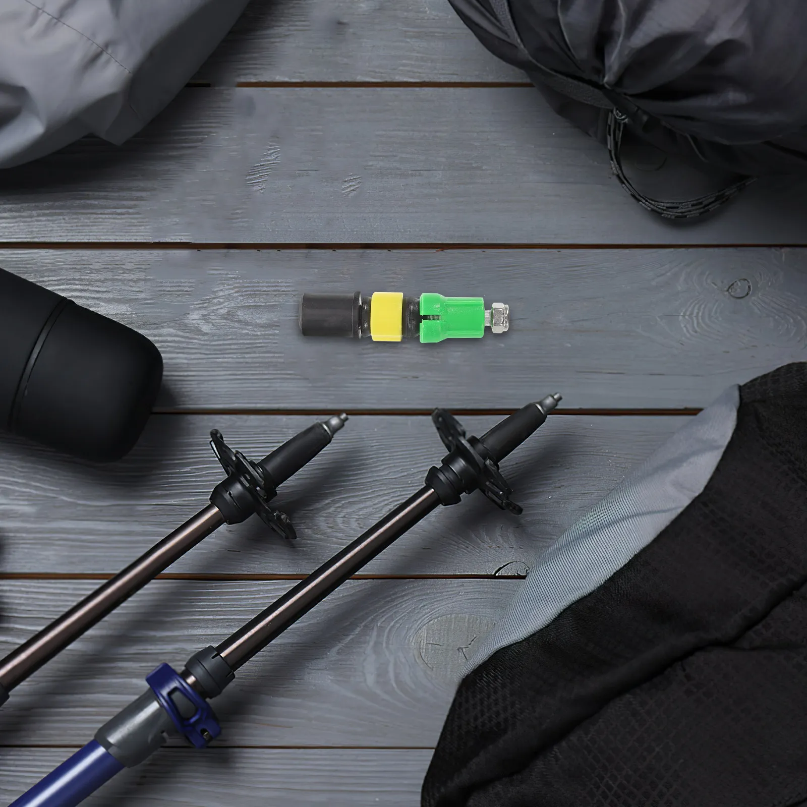 Accessories for Trekking Sticks: Ammortizing Expansion Tube with Internal Block for Hiking and Mountaineering