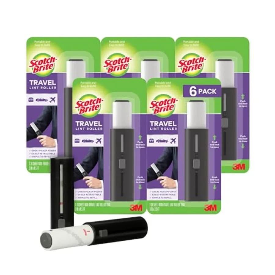 Mini Rullo Levapelucchi da Viaggio, Rullo Levapelucchi Retrattile Portatile per Peli di Animali Domestici, per Borsa, Valigia o Auto, Raccoglie Briciole, Peli, ecc.