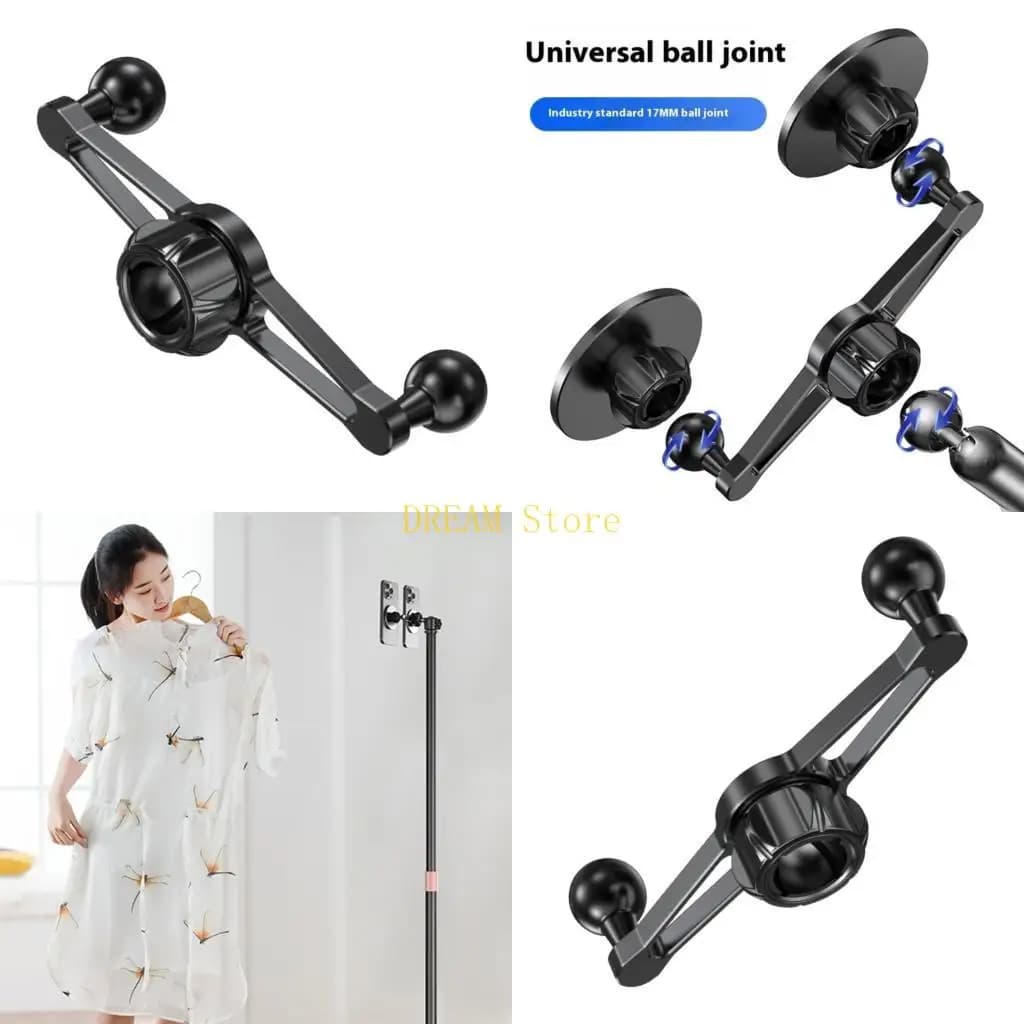 Robusta testa a da 17 mm Due staffe per telefono Adattatori 360 rotanti per estendere i supporti per tablet Supporti per