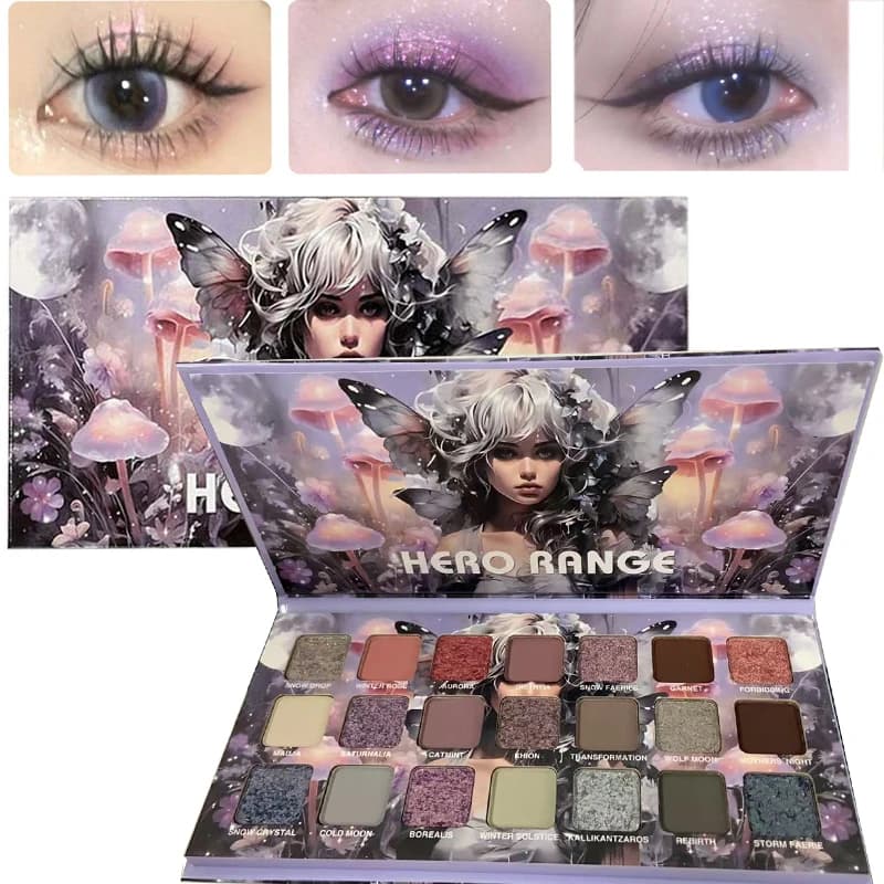 Tavolozza di ombretti lampeggianti camaleonte a 21 colori Cold Moon Pigmenti glitter opachi multifunzionali luccicanti Trucco a lunga durata