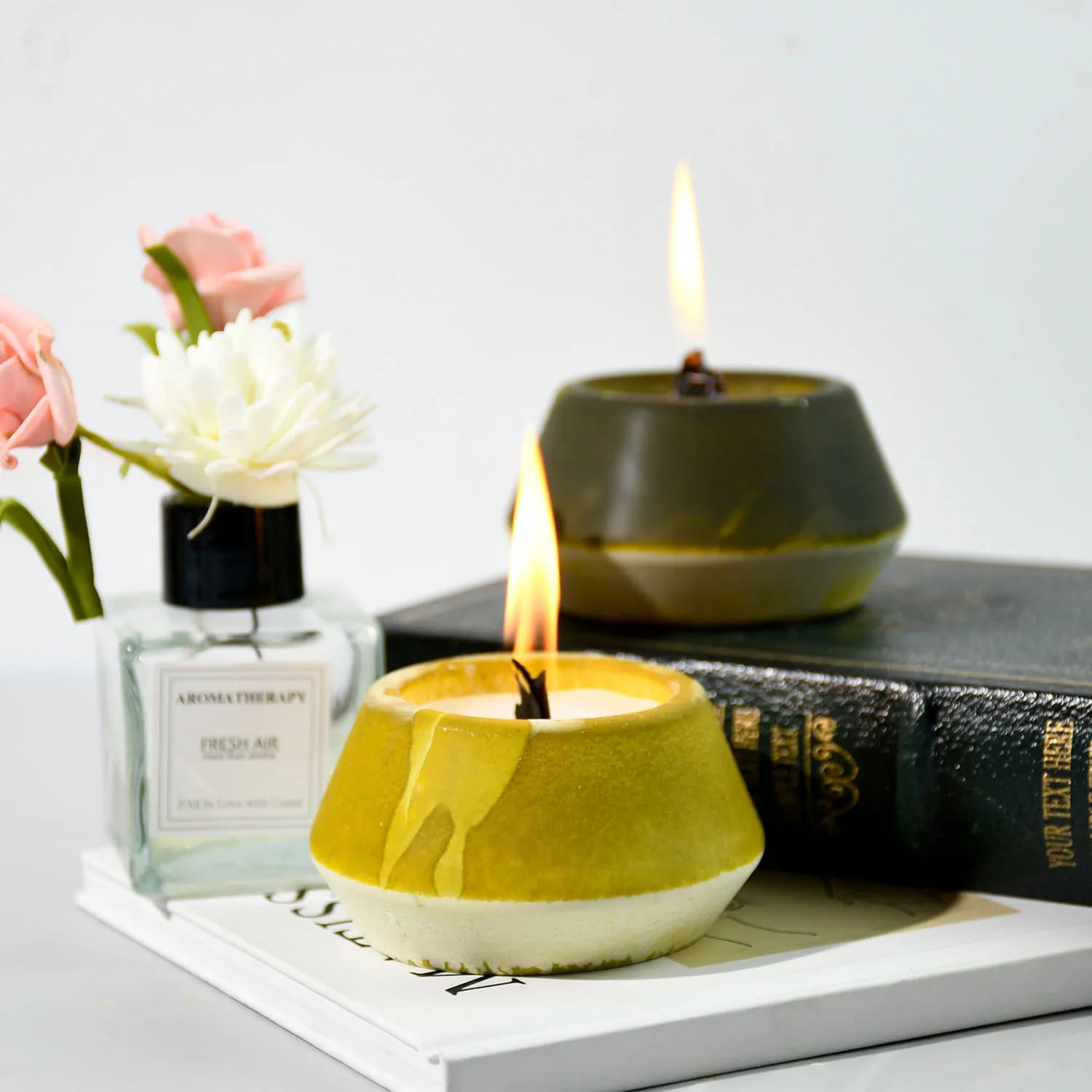 DIY round tea light candle cup epoxy resin mold aromatherapy candle silicone mold