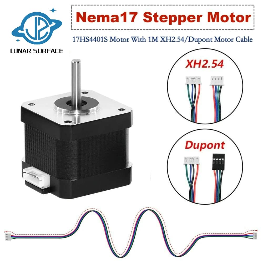 Parti della stampante LS-3D Motore passo-passo 17HS4401S con cavo motore XH2.54/Dupont da 1 M 1.5A 42 Motore passo-passo Nema 17 Motore 42BYGH a 4 conduttori