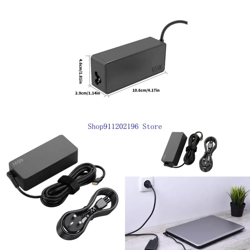 P82A USB C Connectors 65W 20V 3.25A Laptop Adapter Chargers for AIR14/AIR15/14ITL 2021/E14/E15/E480 E485/E580/E490/K4-IML/T14