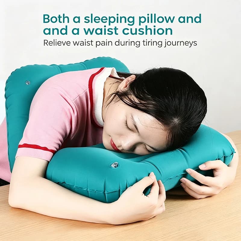 Comfort Inflatable Backrest Cushion Soft Air Pad, Ergonomic Support for Office Chair Sofa Home Relaxation and Waist Relief