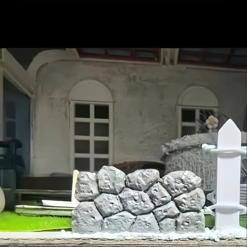 15 Pezzi di Modelli in Resina di Muri in Pietra in Miniatura, Decorazioni per Scene Architettoniche, Giardini in Miniatura e Paesaggi in Miniatura, Decorazioni per Recinzioni