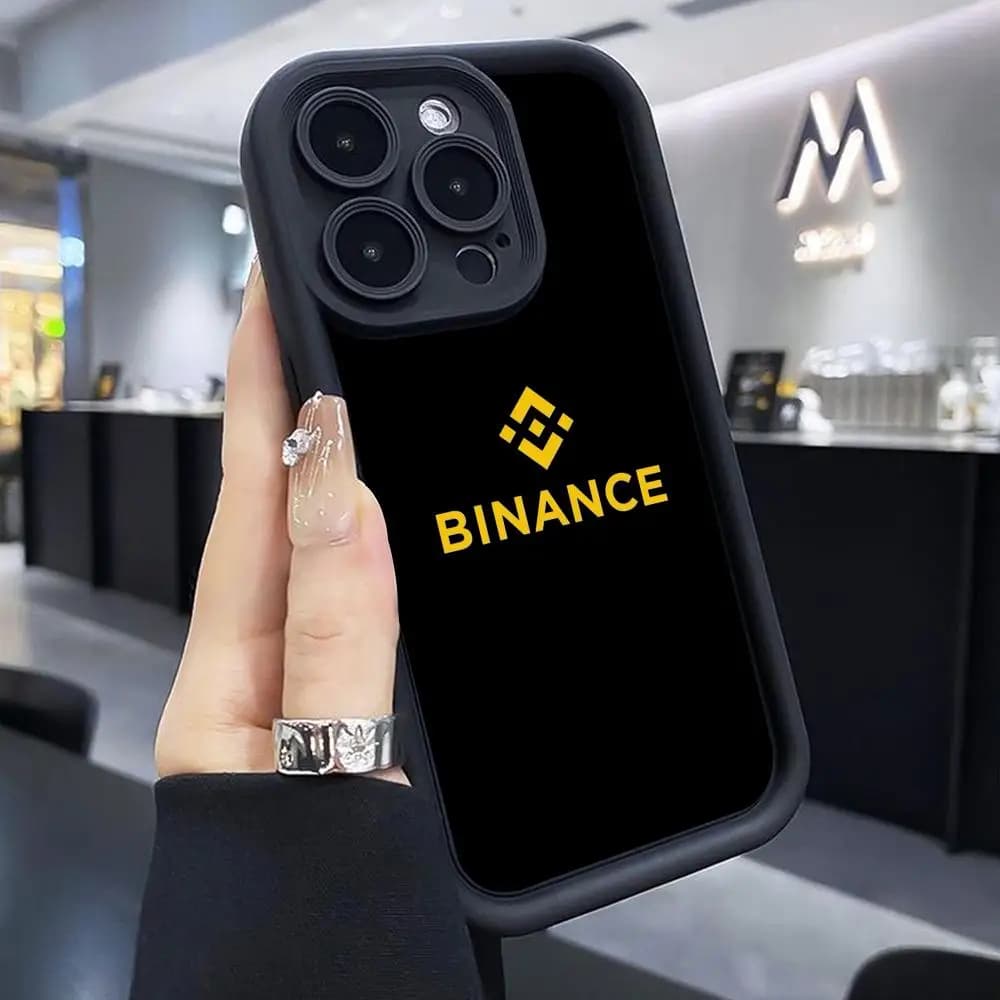 Binance Logo Phone Case For iPhone 17 Air 16 15 Pro Max 14 13 Pro 12 Mini Plus TPU Sky Eye Stepped Protective Case