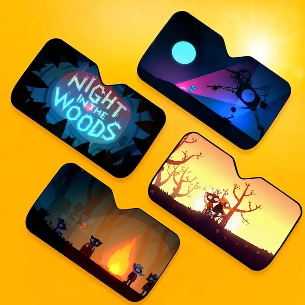 Parasole riscaldato per parabrezza auto Adventure Games Night In The Woods, copertura per finestrino auto, visiera parasole auto, coperture per auto