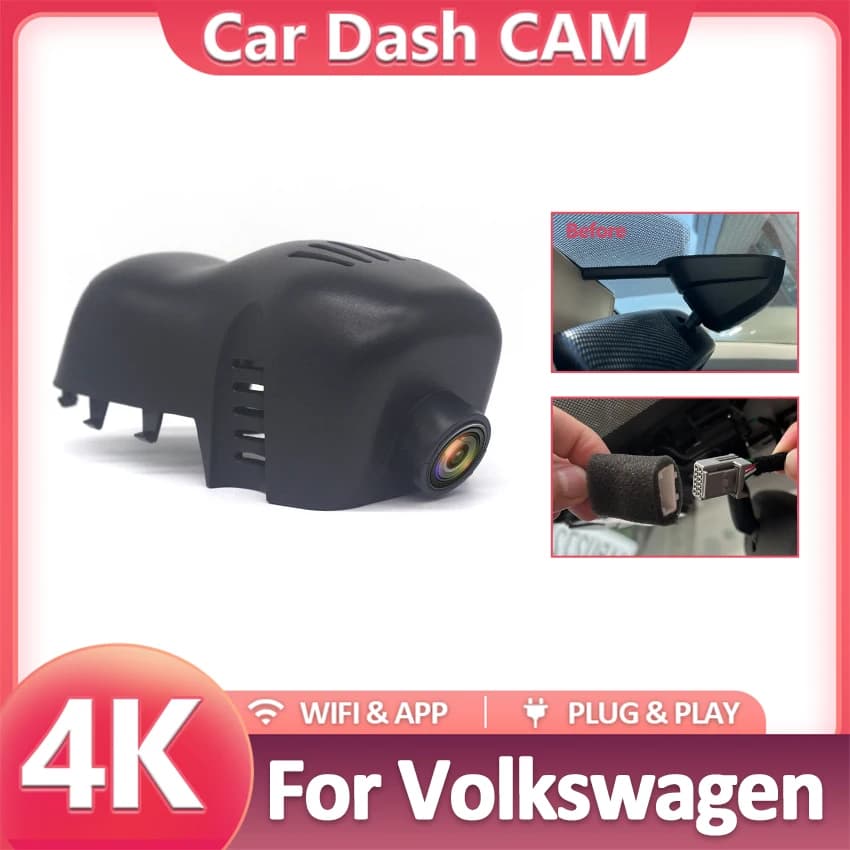 Wifi Dash Cam Auto Dvr Photo Camera for Volkswagen VW Touareg Touareg FL NF CR 7P R Edition X V6 V8 R50 2013-2018 DashCam 4K HD