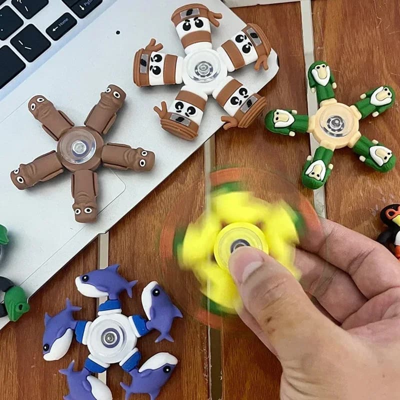 EDC Fidget Spinner Giocattolo Punta delle dita rotante italiano Brainrot Tung Sahur Tralalero Giroscopio Alleviare lo stress Bambini Regali per adulti